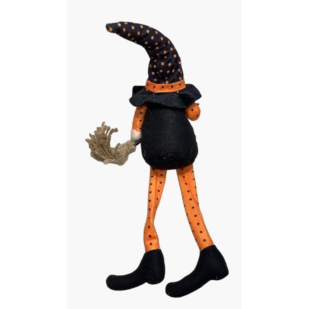 Halloween Witch Gnome Doll Decorative Dangle Leg Faceless 16" - Picture 5 of 6